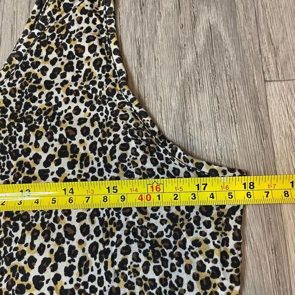 vintgage Under Silk 100% silk tank top cheetah animal print size xl y2k 90s - Picture 3 of 6